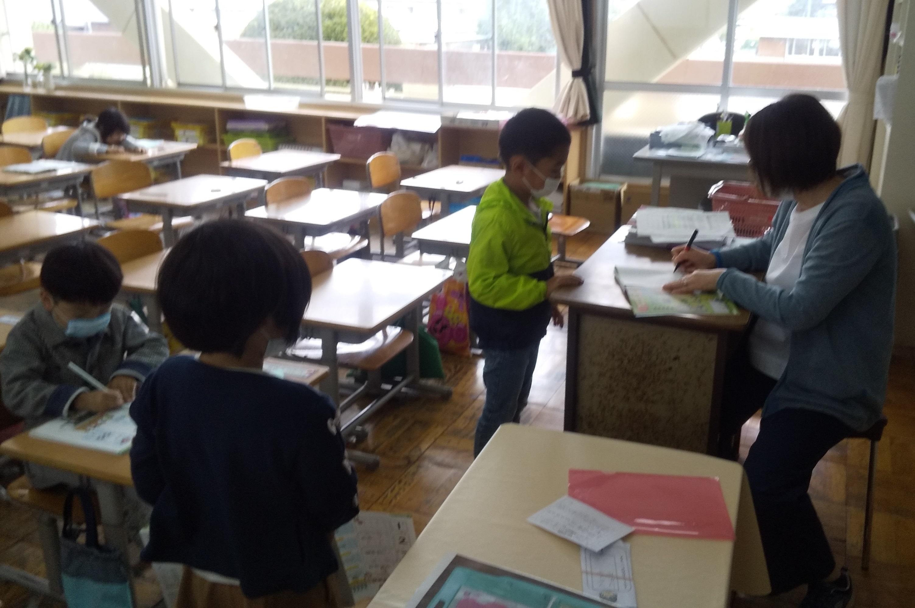 まるつけの様子 まるつけの様子