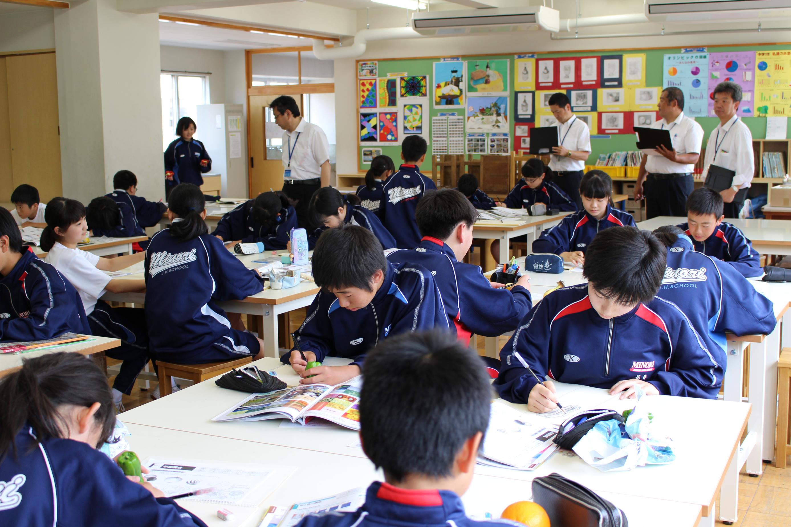 訪問指導がありました。 小美玉市立美野里中学校